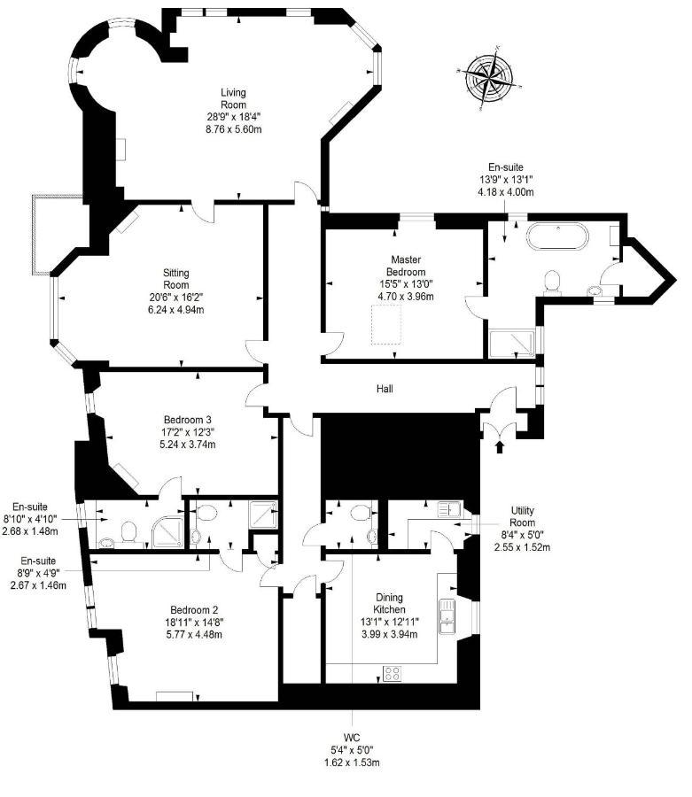 Appartement Luxury 3-bedroom With Stunning Views At Ramsay Garden *